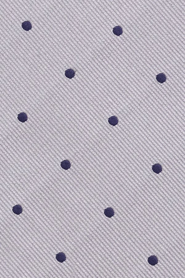 Repp Silk - Polka Dot Grey / Navy