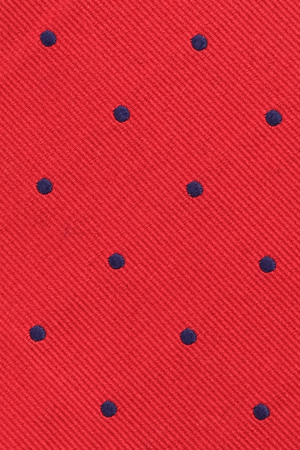 Repp Silk - Polka Dot Red / Navy