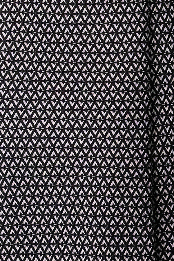 3-Fold Mosaic Pattern Printed Silk Tie - Black/Grey/Silver - Brunati Como®