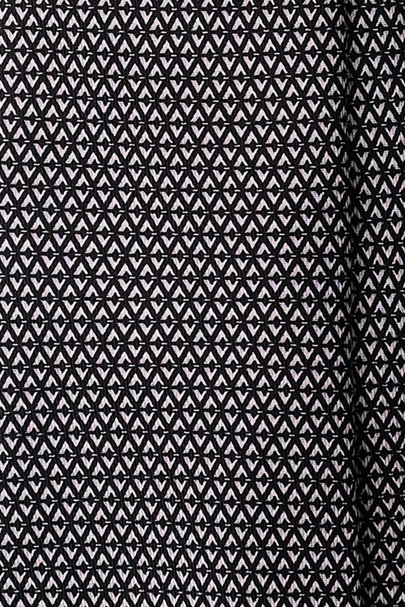 3-Fold Mosaic Pattern Printed Silk Tie - Black/Grey/Silver - Brunati Como®