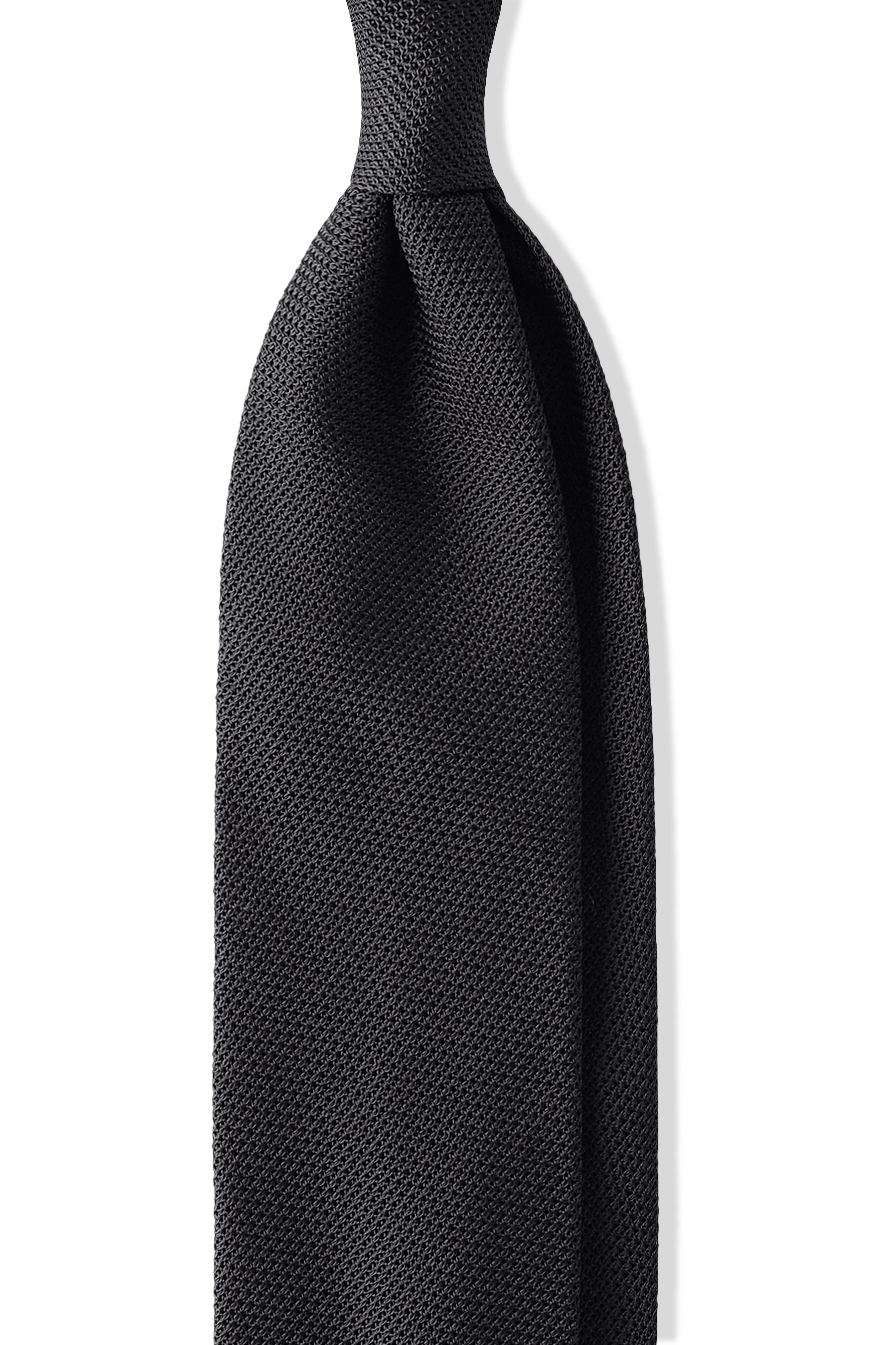 Forzieri Solid Black Pure Silk Tie at FORZIERI Canada