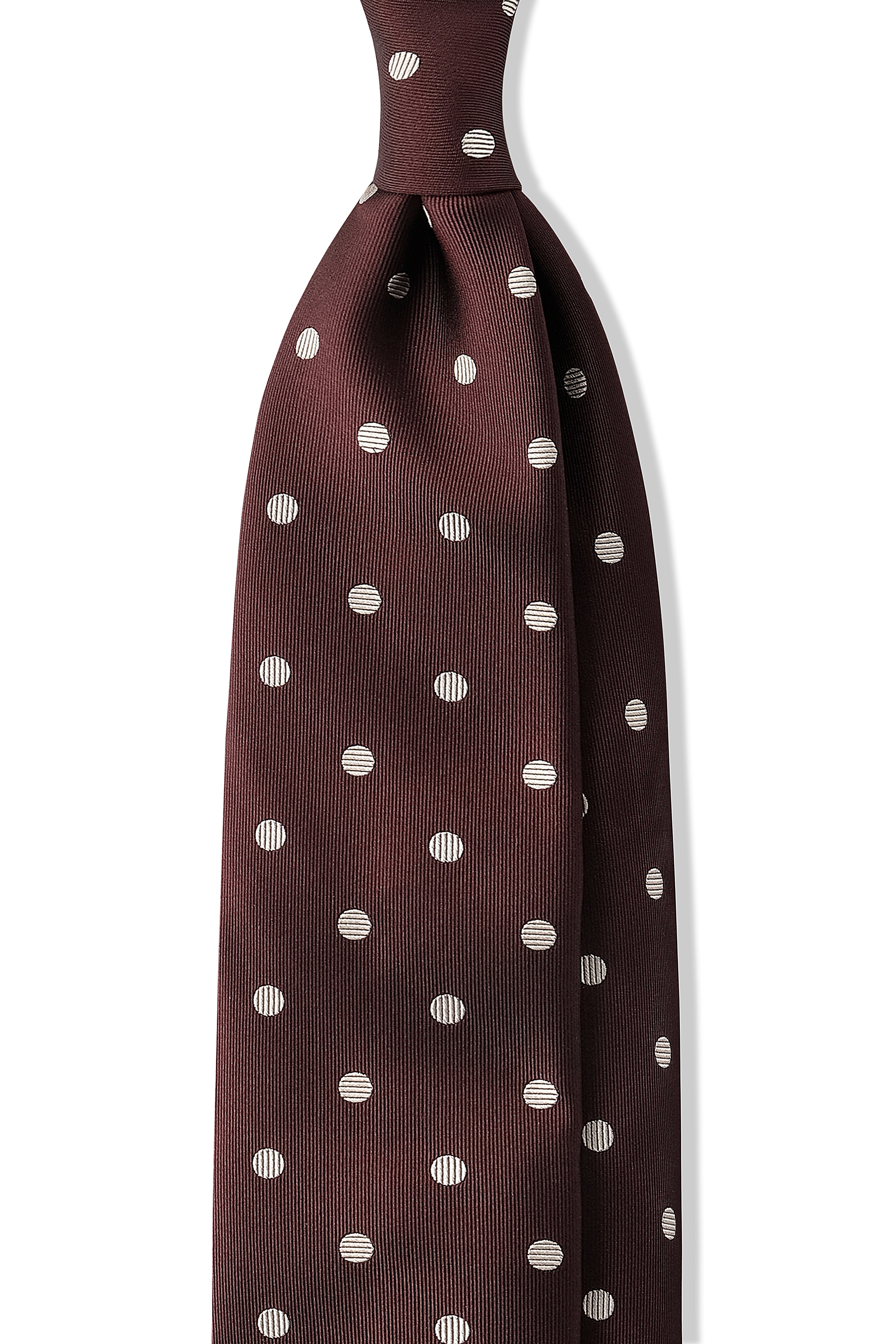 burgundy polka dot tie