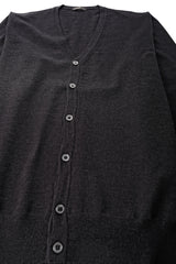 Merino Wool Knitted Cardigan - Anthra Grey - Brunati Como