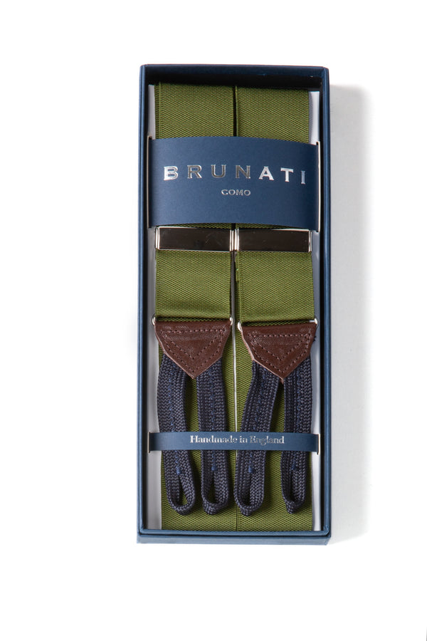 Rigid Braces | Green Suspenders | Brunati Como