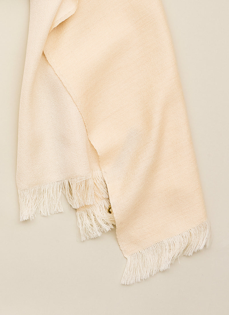 Double-faced Natural Cashmere Scarf - Light Beige/Beige - Brunati Como®