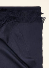 Double-faced Natural Cashmere Scarf - Navy - Brunati Como®