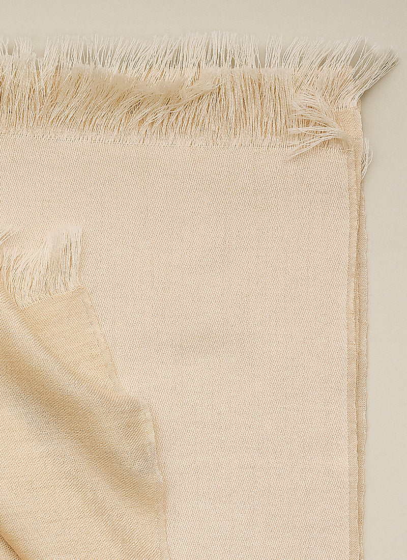 Double-faced Natural Cashmere Scarf - Light Beige/Beige - Brunati Como®