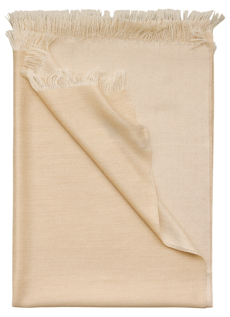 Double-faced Natural Cashmere Scarf - Light Beige/Beige - Brunati Como®