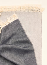 Double-faced Natural Cashmere Scarf - Navy/Beige - Brunati Como®