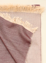 Double-faced Natural Cashmere Scarf - Light Burgundy/Cream - Brunati Como®