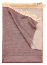 Double-faced Natural Cashmere Scarf - Light Burgundy/Cream - Brunati Como®