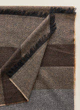 Striped Cashmere Scarf - Taupe/Grey/Brown - Brunati Como®