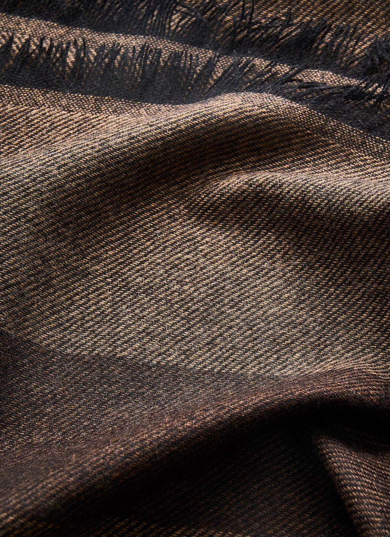 Striped Cashmere Scarf - Taupe/Grey/Brown - Brunati Como®
