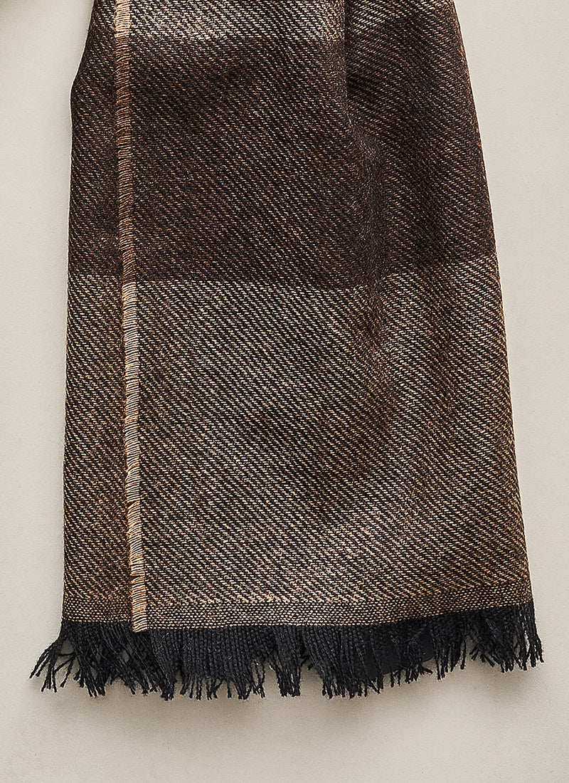 Striped Cashmere Scarf - Taupe/Grey/Brown - Brunati Como®