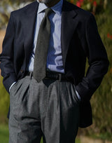 3-Fold Silk Grenadine Garza Grossa Tie - Green Mix - Brunati Como®