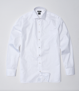 Striped Classic Cutaway Collar Dress Shirt - Royal Blue/White - Brunati Como®