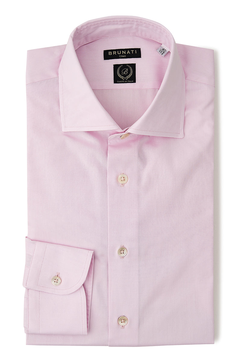 Luxury Cotton Dress Shirt Pink | Handmade in Italy | Brunati Como Luxury Cotton Dress Shirt Pink | Handmade in Italy | Brunati Como