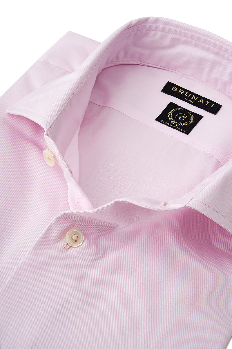 Classic Cutaway Collar Dress Shirt - Pink - Brunati Como®