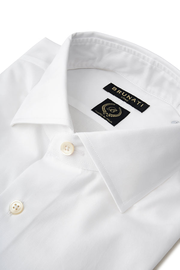 Classic Cutaway Collar Dress Shirt - White - Brunati Como®