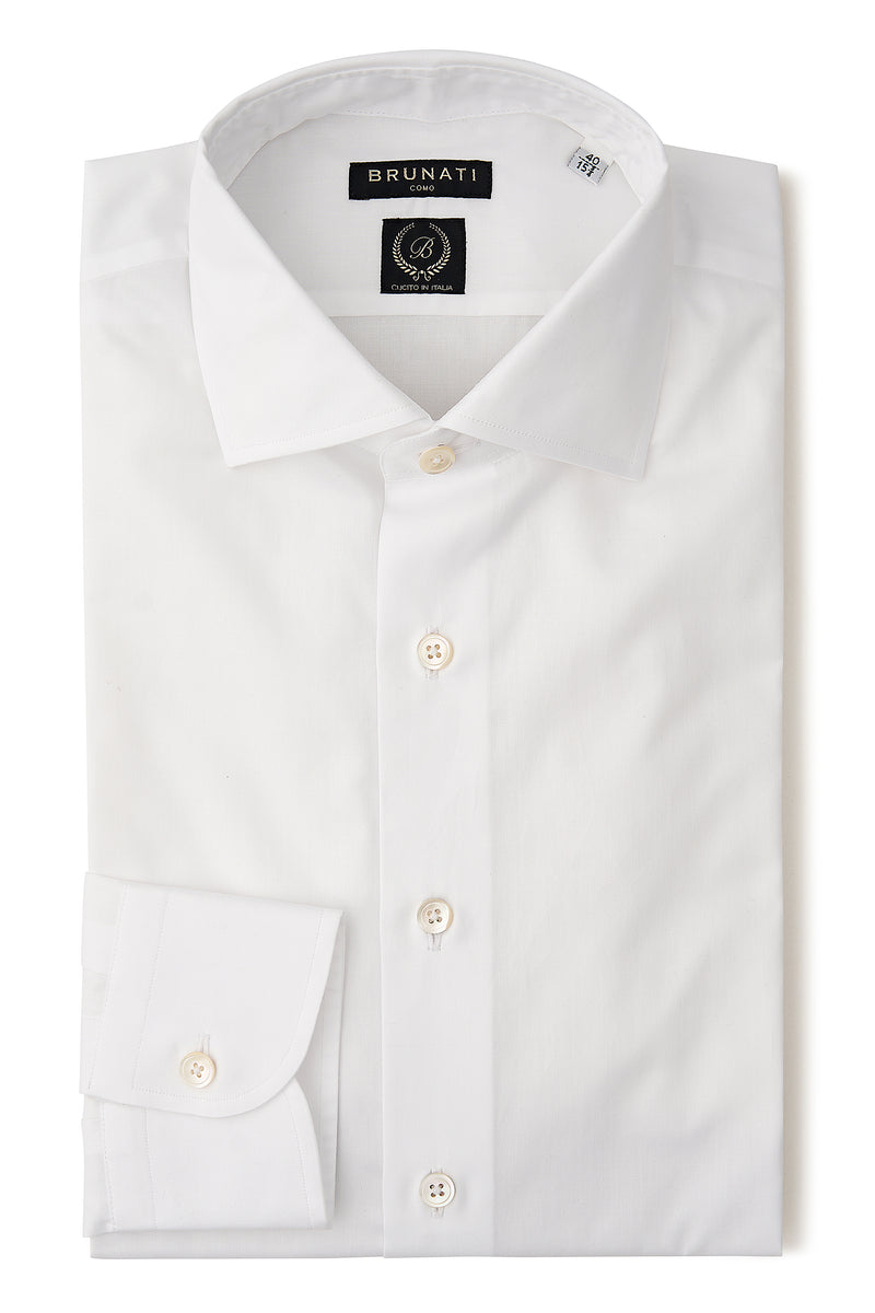 Classic Cutaway Collar Dress Shirt White Brunati Como®