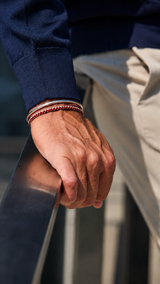 Brunati Como rounded bangle styled in an elegant surrounding on wrist