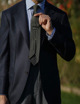 3-Fold Silk Grenadine Garza Grossa Tie - Green Mix - Brunati Como®