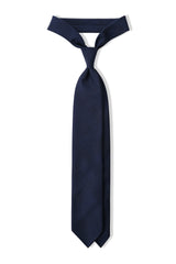 Colombo Tonal Striped Wool Cashmere Tie - Navy / Blue