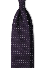 Paisley Silk Jacquard Tie – Purple / White - Brunati Como®