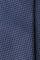 3- Fold Silk Jacquard Tie - Navy/Light Blue