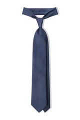 3- Fold Silk Jacquard Tie - Navy/Light Blue