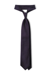 Paisley Silk Jacquard Tie – Purple / White - Brunati Como®