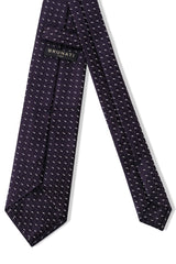 Paisley Silk Jacquard Tie – Purple / White - Brunati Como®