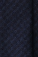 Colombo Cashmere Tonal Check Tie - Navy/Midnight