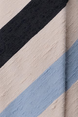 3-Fold Striped Silk Shantung Tie - Light Blue/Navy/Off-White - Brunati Como®