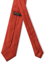 3- Fold Silk Jacquard Tie - Orange - Brunati Como®