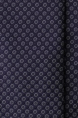 3-Fold Floral Silk Jacquard Tie - Navy / White