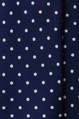 3-Fold Polka Dot Silk Tie - Navy / White