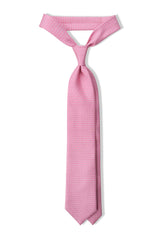 3-Fold Stirrup Patterned Printed Silk Tie - Pink - Brunati Como®