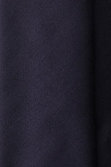 Colombo Striped Herringbone Cashmere Tie - Dark Navy