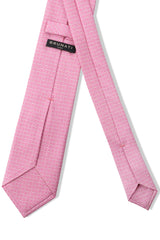 3-Fold Stirrup Patterned Printed Silk Tie - Pink - Brunati Como®