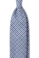 Vitale Barberis Canonico Wool Tie - Blue / Light Blue / White - Brunati Como®