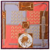 Horseshoe Pattern Silk Pocket Square - Salmon - Brunati Como®