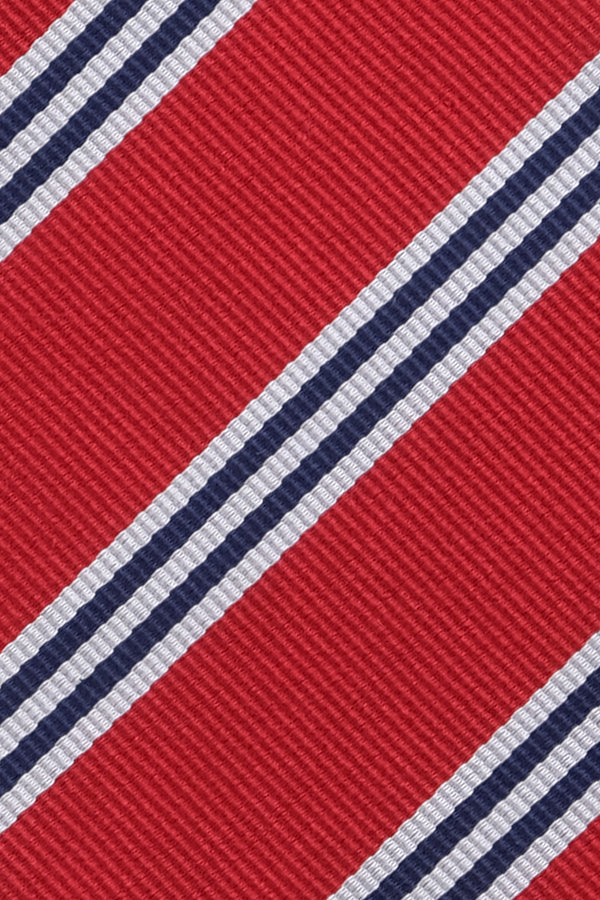 Repp Silk - Red / White / Navy - Brunati Como®