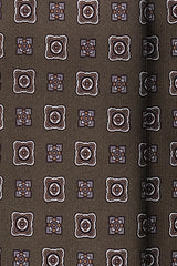 3-Fold Floral Patterned Printed Silk Tie - Olive Green - Brunati Como®