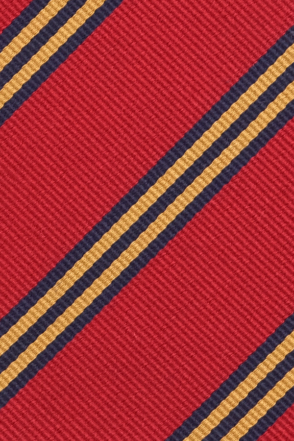 Repp Silk - Red / Gold / Navy - Brunati Como®