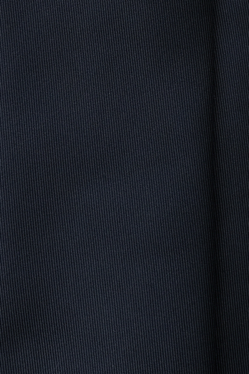3-Fold Solid Repp Silk Tie - Navy - Brunati Como®
