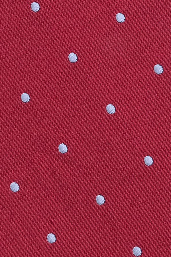 Repp Silk - Polka Dot Red / Light Blue - Brunati Como®