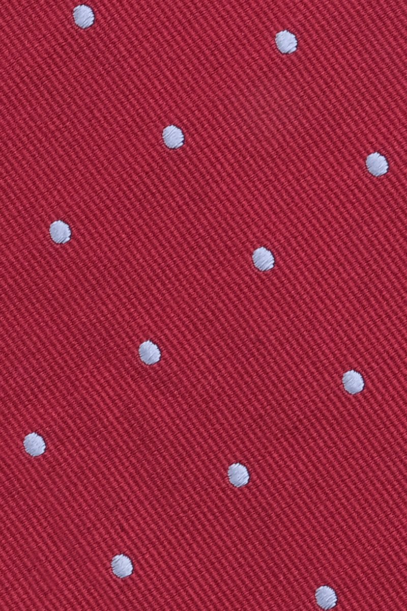 Repp Silk - Polka Dot Red / Light Blue - Brunati Como®