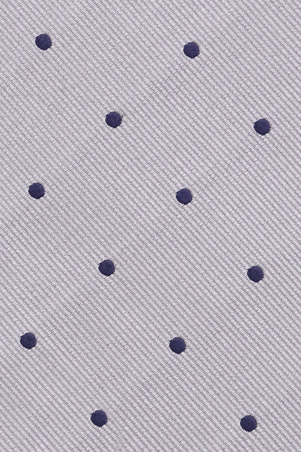 Repp Silk - Polka Dot Grey / Navy - Brunati Como®