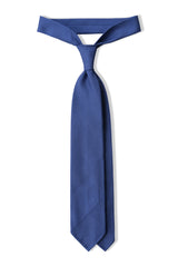 3-fold Plain Silk Grenadine Tie - Royal Blue